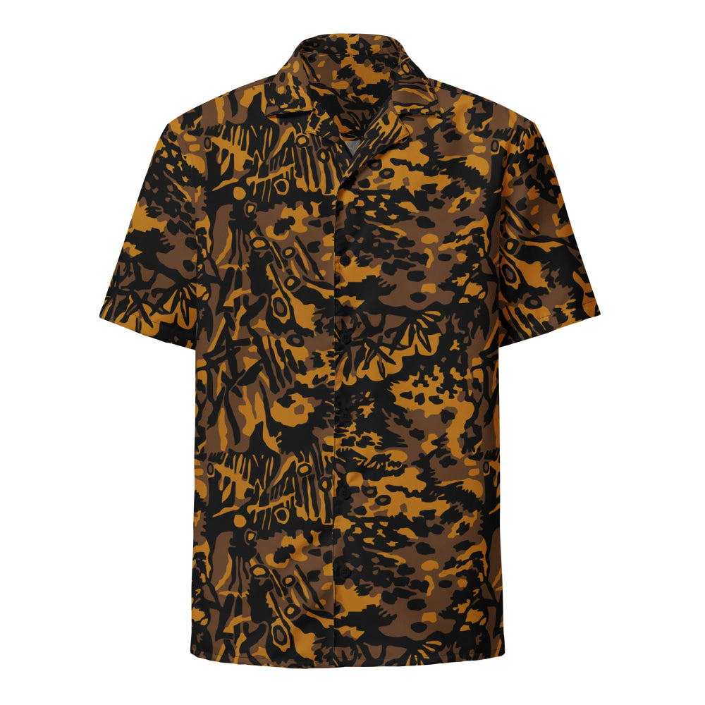 German WW2 Palmenmuster Palm Tree Autumn CAMO Unisex button shirt - Button Shirt