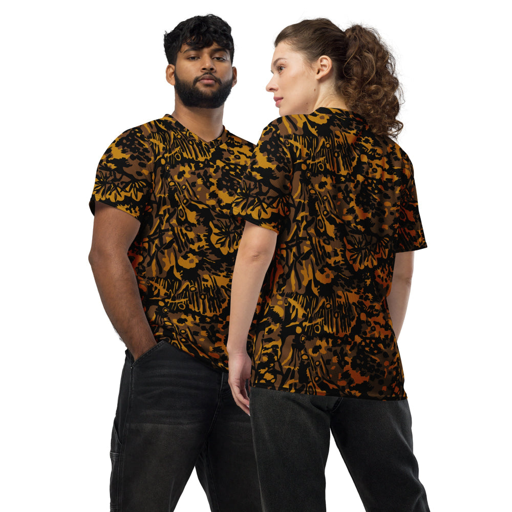 German WW2 Palmenmuster Palm Tree Autumn CAMO unisex sports jersey - 2XS - Unisex Sports Jersey