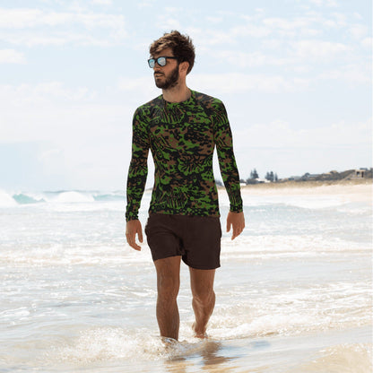 German WW2 Palmenmuster Palm Tree Spring CAMO Men’s Rash Guard - XS - Mens