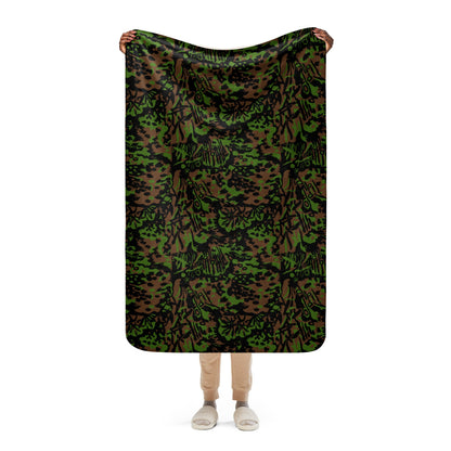 German WW2 Palmenmuster Palm Tree Spring CAMO Sherpa blanket - 37″×57″ - Blanket