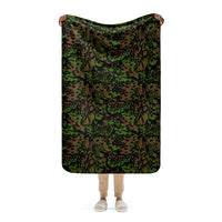German WW2 Palmenmuster Palm Tree Spring CAMO Sherpa blanket - 37″×57″