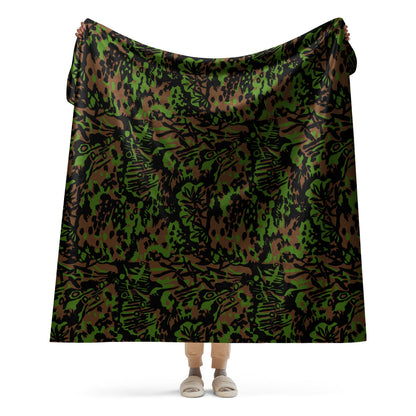 German WW2 Palmenmuster Palm Tree Spring CAMO Sherpa blanket - 60″×80″ - Blanket