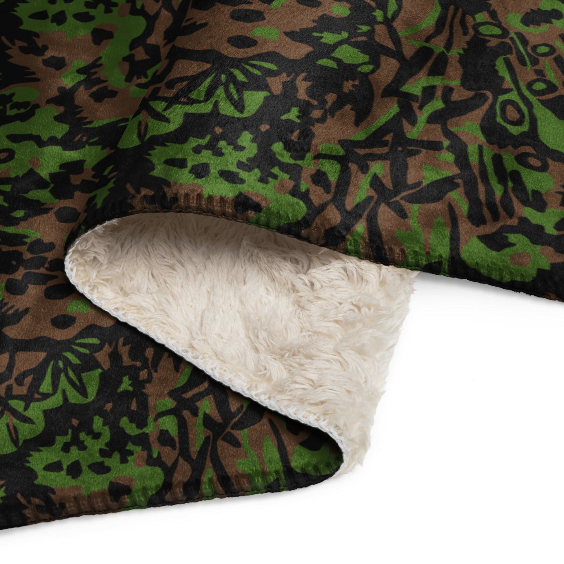 German WW2 Palmenmuster Palm Tree Spring CAMO Sherpa blanket - Blanket