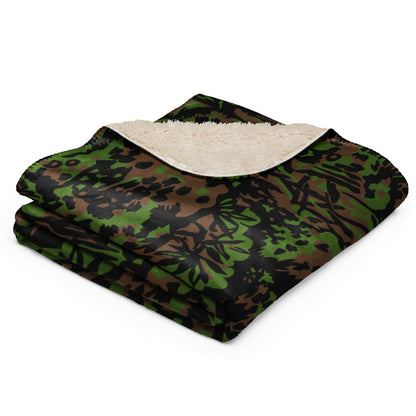 German WW2 Palmenmuster Palm Tree Spring CAMO Sherpa blanket - Blanket