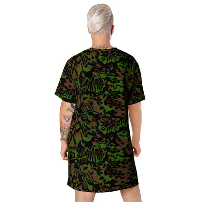 German WW2 Palmenmuster Palm Tree Spring CAMO T-shirt dress - Womens T-Shirt Dress