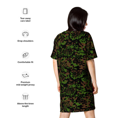 German WW2 Palmenmuster Palm Tree Spring CAMO T-shirt dress - Womens T-Shirt Dress