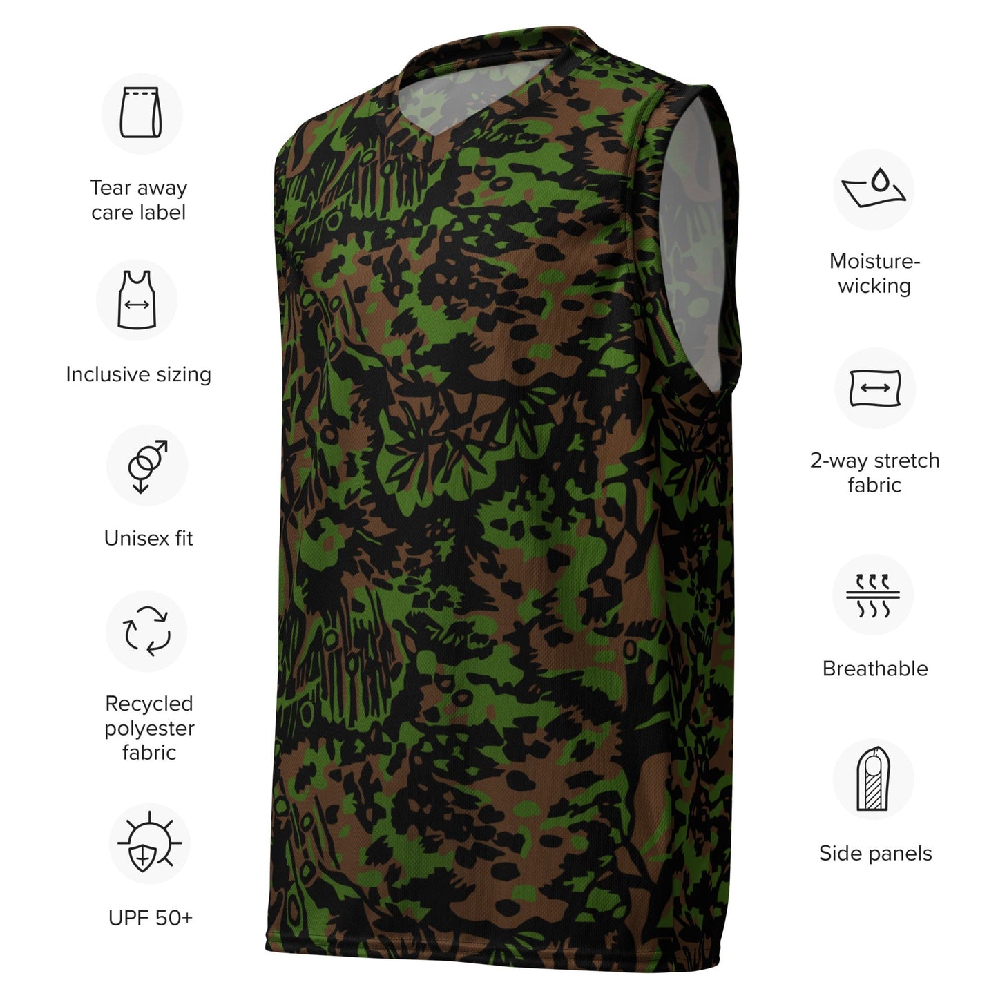 German WW2 Palmenmuster Palm Tree Spring CAMO unisex basketball jersey - Unisex Basketball Jersey