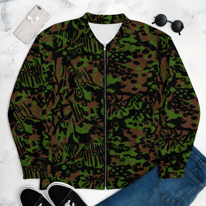 German WW2 Palmenmuster Palm Tree Spring CAMO Unisex Bomber Jacket - XS