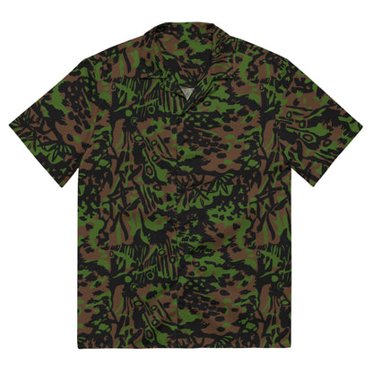 German WW2 Palmenmuster Palm Tree Spring CAMO Unisex button shirt - 2XS - Button Shirt