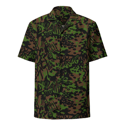 German WW2 Palmenmuster Palm Tree Spring CAMO Unisex button shirt - Button Shirt