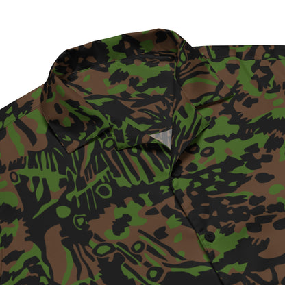 German WW2 Palmenmuster Palm Tree Spring CAMO Unisex button shirt - Button Shirt