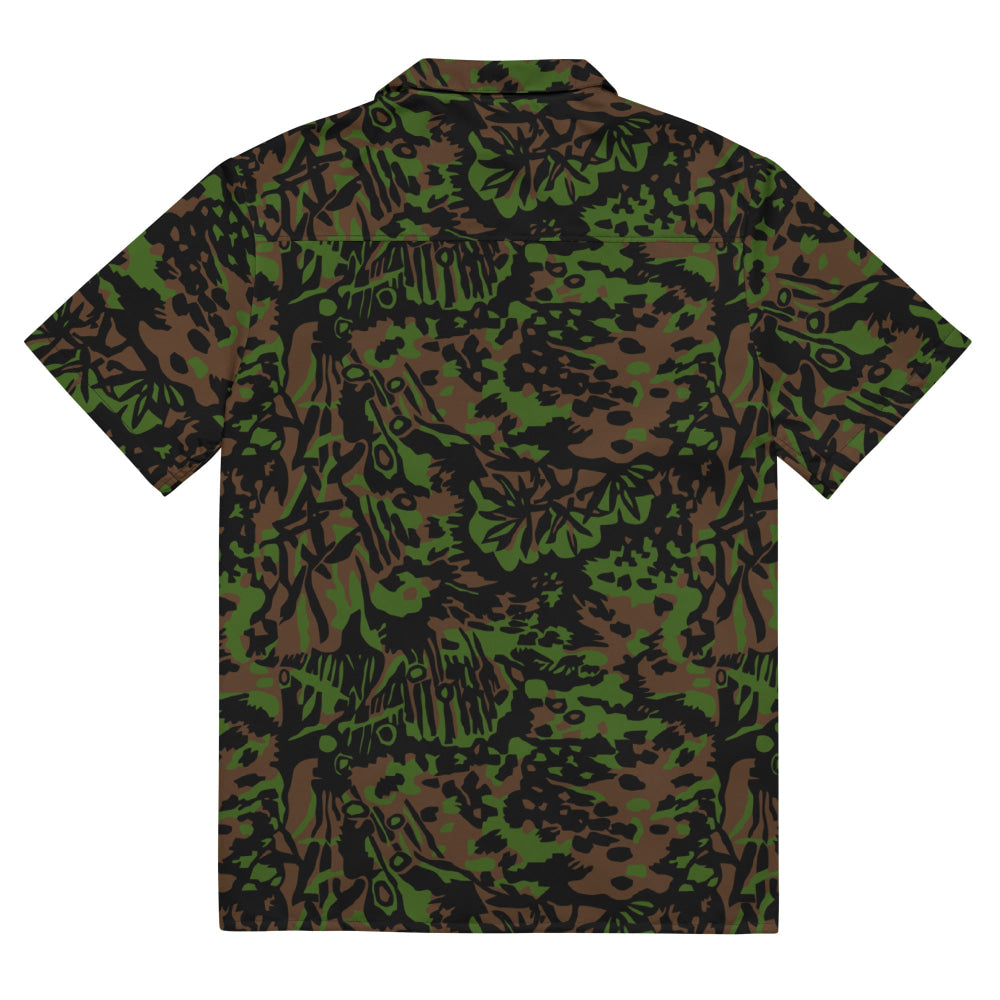 German WW2 Palmenmuster Palm Tree Spring CAMO Unisex button shirt - Button Shirt