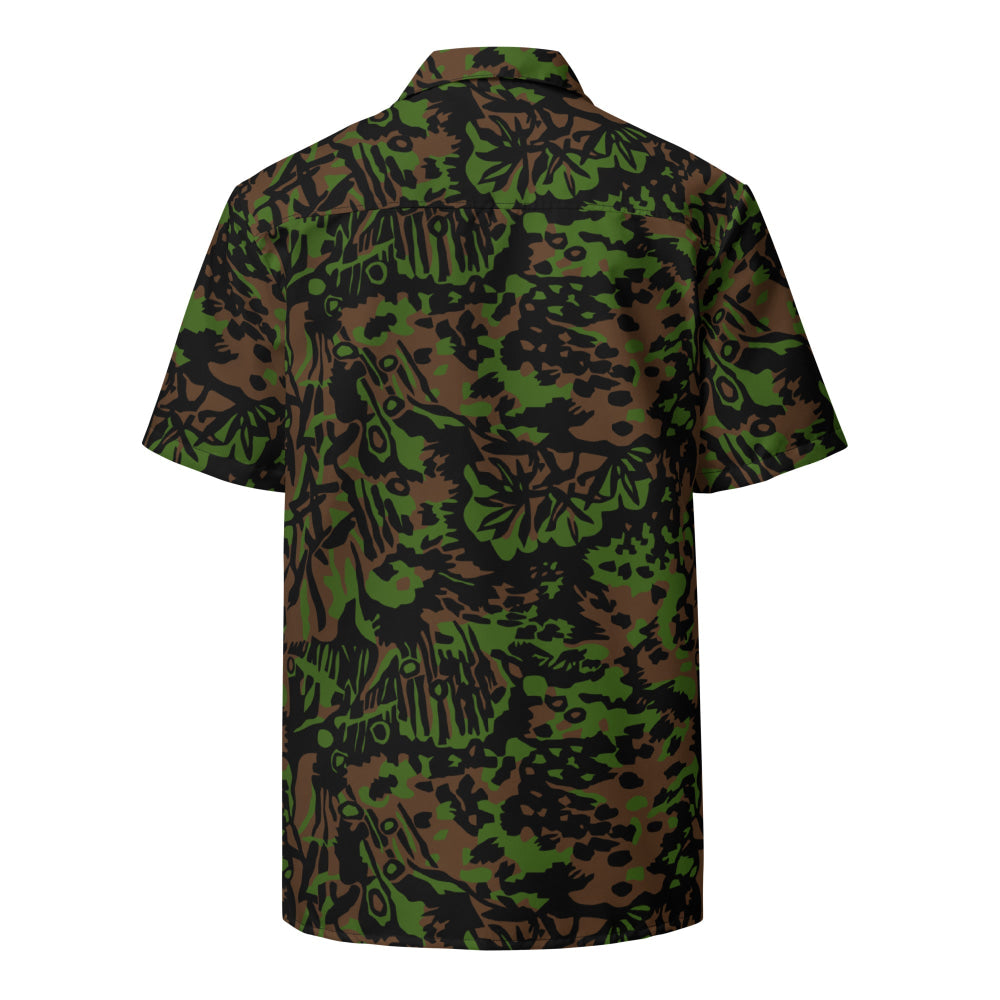 German WW2 Palmenmuster Palm Tree Spring CAMO Unisex button shirt - Button Shirt