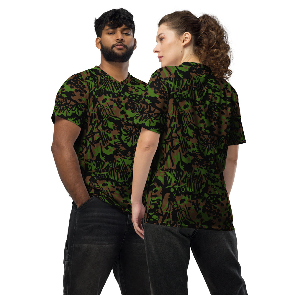 German WW2 Palmenmuster Palm Tree Spring CAMO unisex sports jersey - 2XS - Unisex Sports Jersey