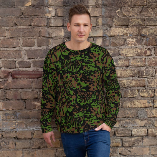 German WW2 Palmenmuster Palm Tree Spring CAMO Unisex Sweatshirt - XS