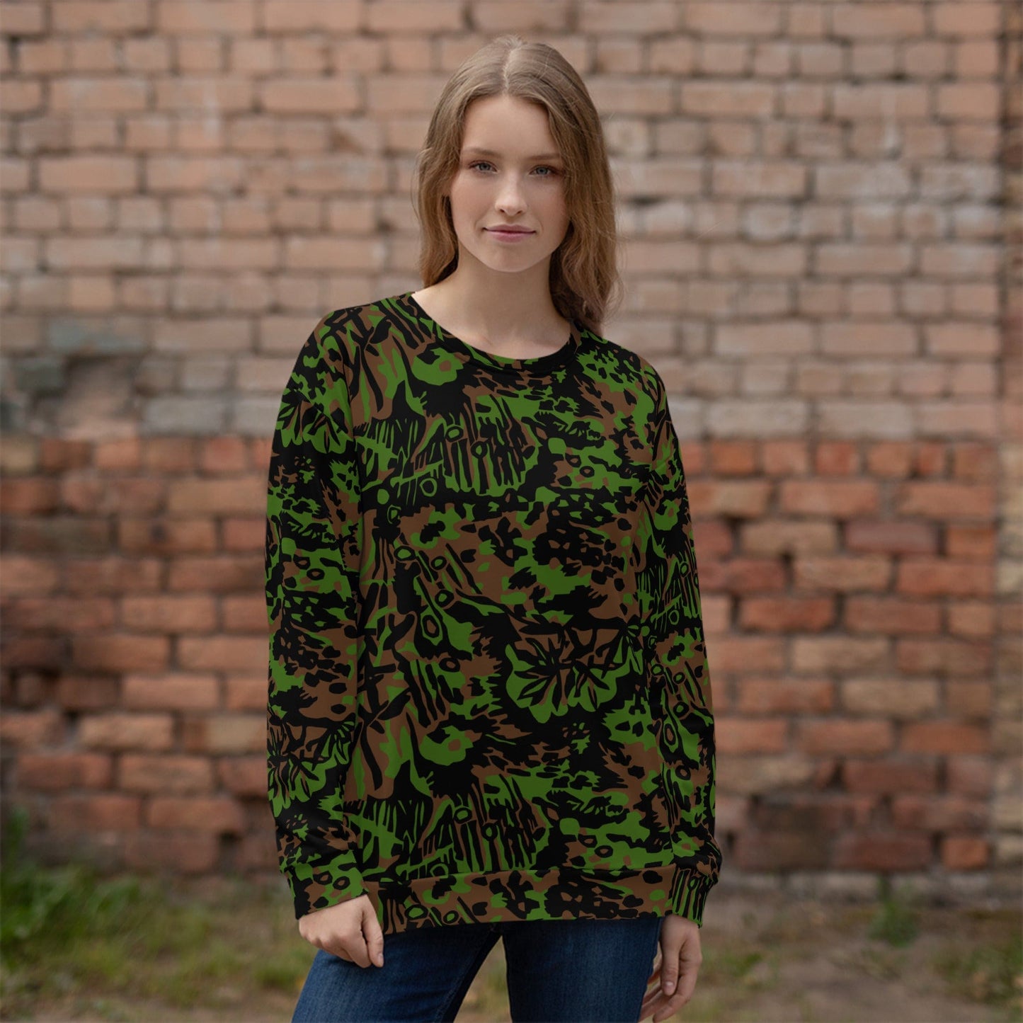 German WW2 Palmenmuster Palm Tree Spring CAMO Unisex Sweatshirt