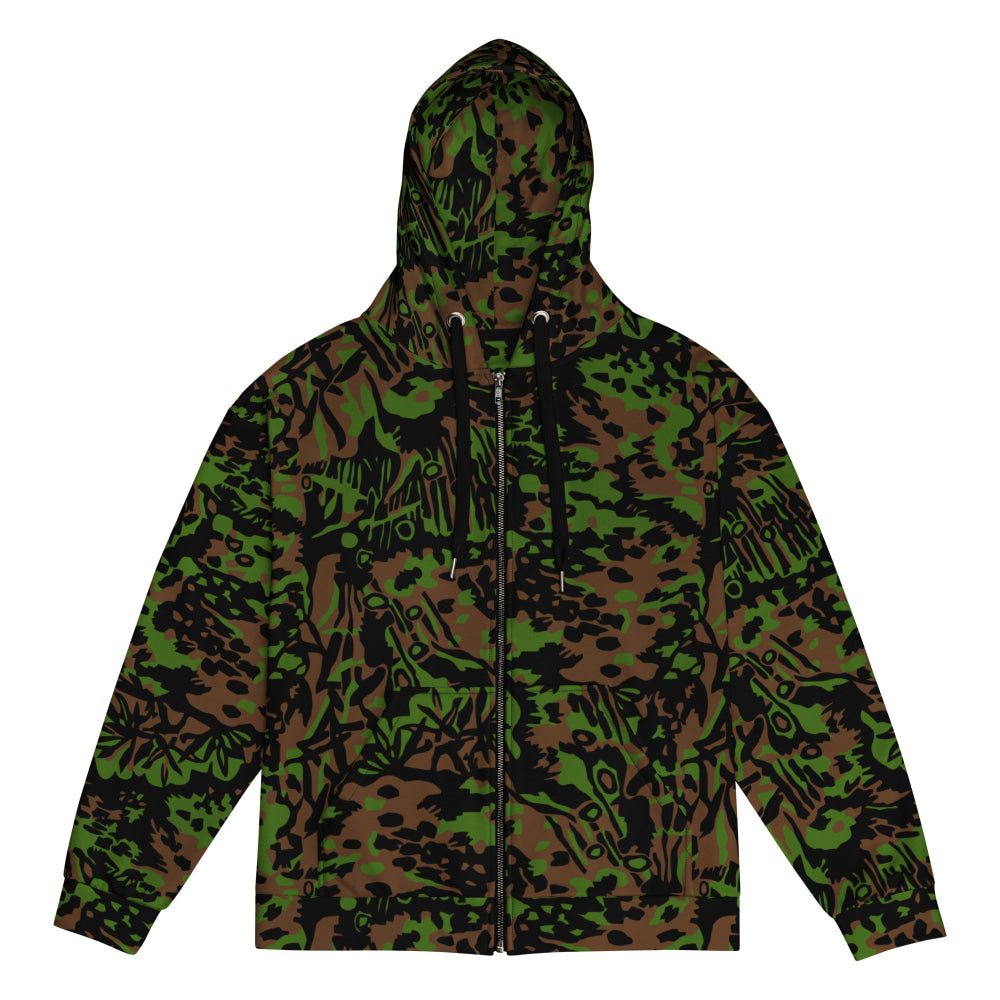 German WW2 Palmenmuster Palm Tree Spring CAMO Unisex zip hoodie - Zip Hoodie