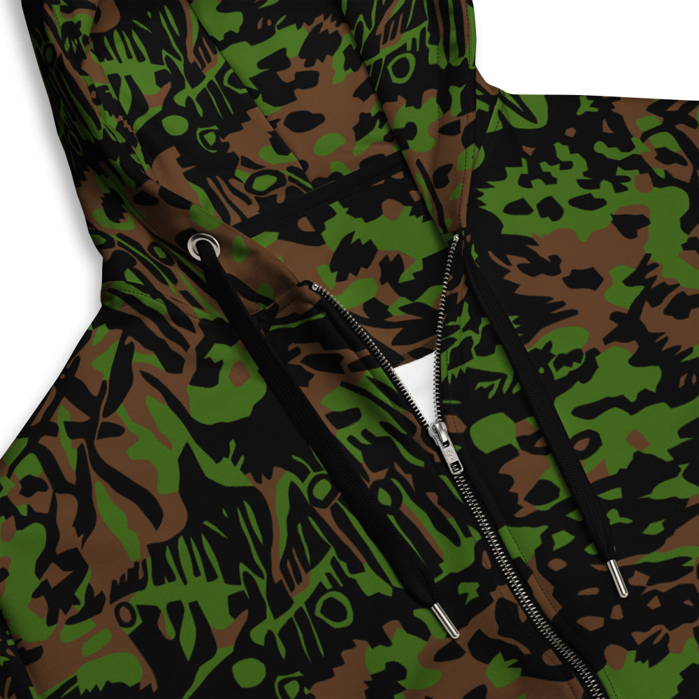 German WW2 Palmenmuster Palm Tree Spring CAMO Unisex zip hoodie - Zip Hoodie