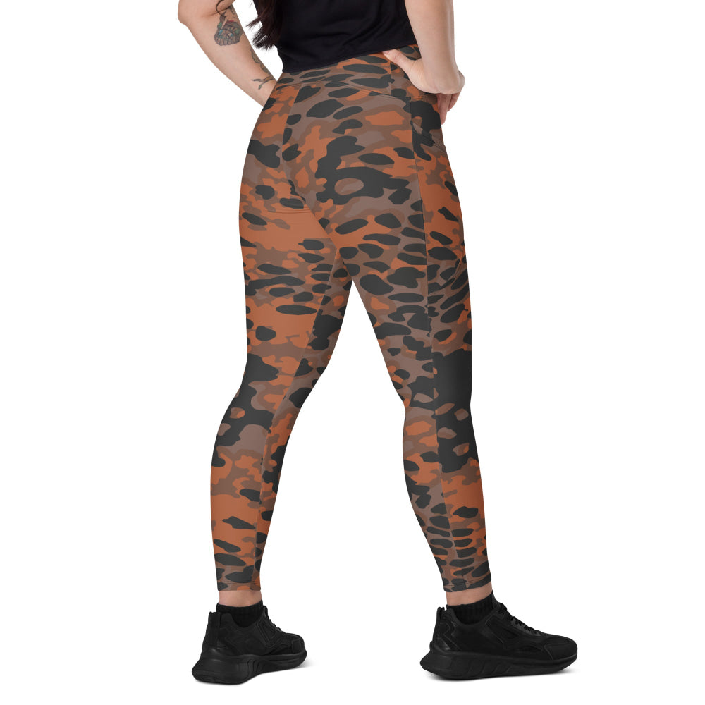 German WW2 Platanenmuster Plane Tree Autumn CAMO Leggings with pockets - 2XS - Womens With Pockets