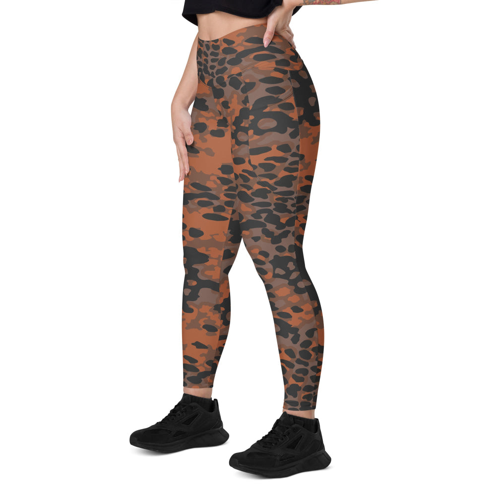 German WW2 Platanenmuster Plane Tree Autumn CAMO Leggings with pockets - Womens With Pockets