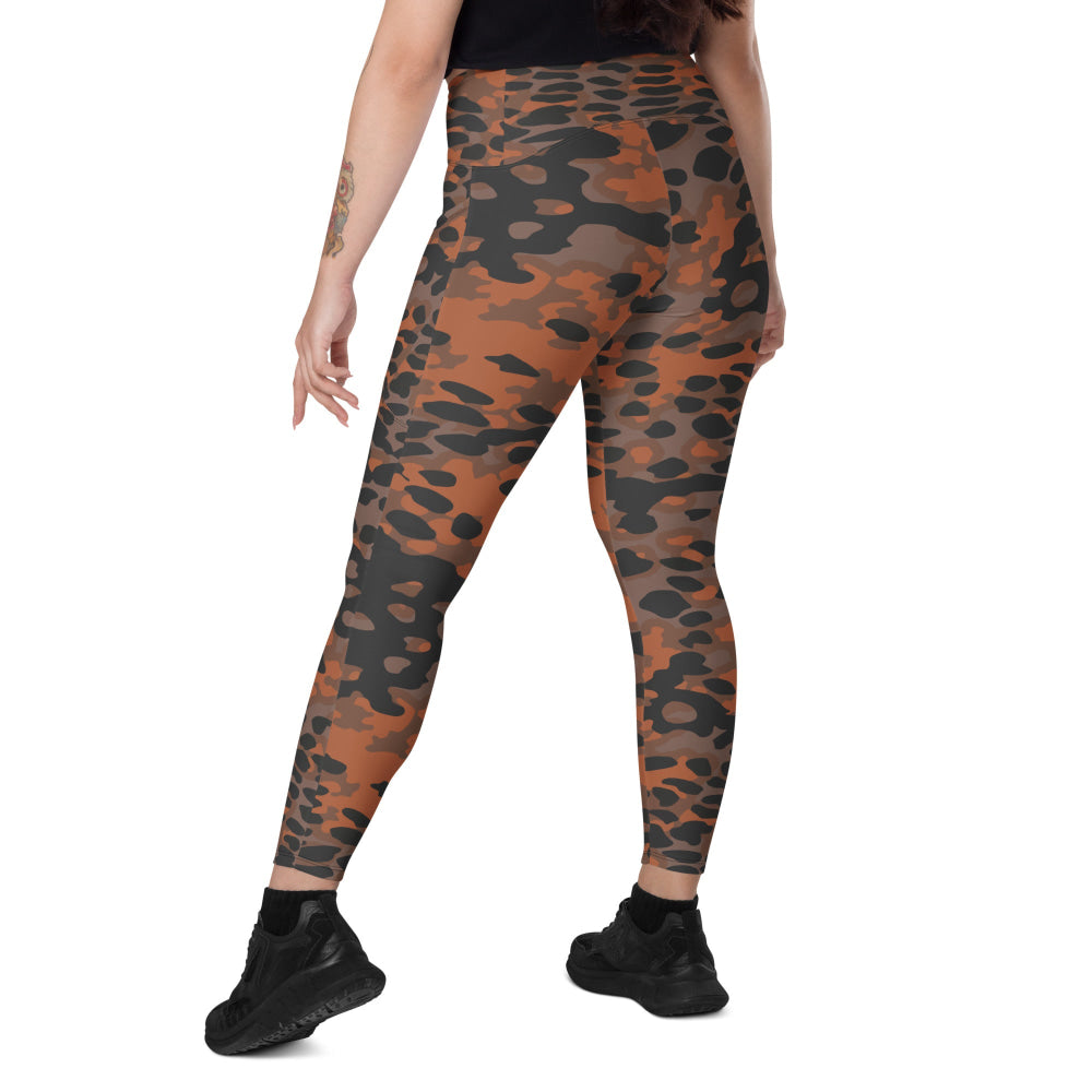 German WW2 Platanenmuster Plane Tree Autumn CAMO Leggings with pockets - Womens With Pockets