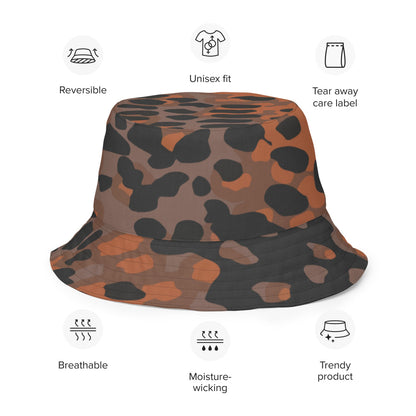 German WW2 Platanenmuster Plane Tree Autumn CAMO Reversible bucket hat - Bucket Hat