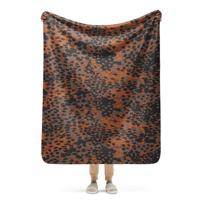 German WW2 Platanenmuster Plane Tree Autumn CAMO Sherpa blanket - 50″×60″ - Blanket