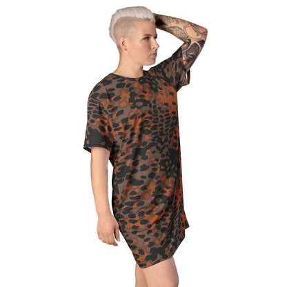 German WW2 Platanenmuster Plane Tree Autumn CAMO T-shirt dress - Womens T-Shirt Dress