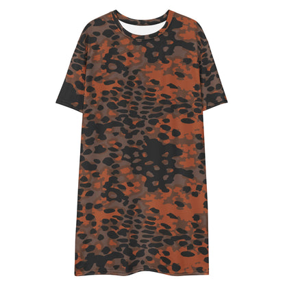 German WW2 Platanenmuster Plane Tree Autumn CAMO T-shirt dress - Womens T-Shirt Dress