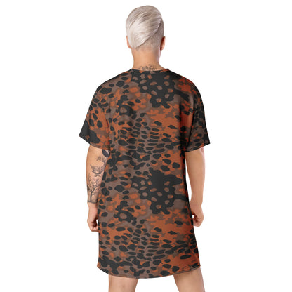 German WW2 Platanenmuster Plane Tree Autumn CAMO T-shirt dress - Womens T-Shirt Dress