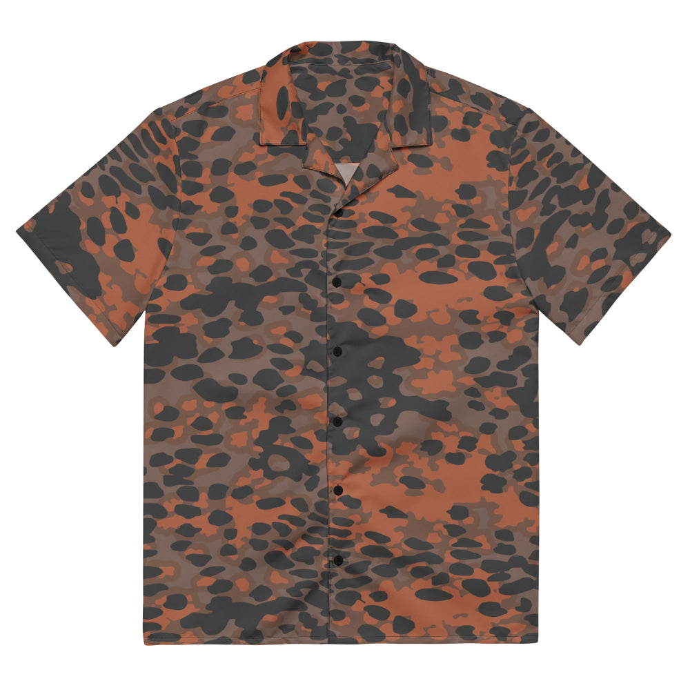 German WW2 Platanenmuster Plane Tree Autumn CAMO Unisex button shirt - 2XS - Button Shirt