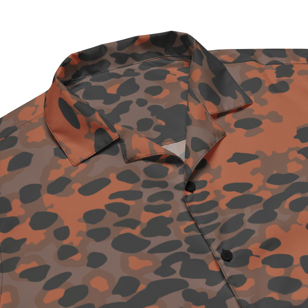 German WW2 Platanenmuster Plane Tree Autumn CAMO Unisex button shirt - Button Shirt