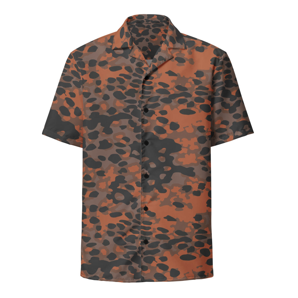 German WW2 Platanenmuster Plane Tree Autumn CAMO Unisex button shirt - Button Shirt