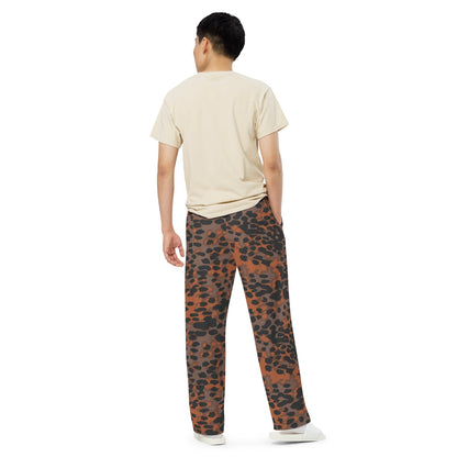 German WW2 Platanenmuster Plane Tree Autumn CAMO unisex wide-leg pants - Unisex Wide-Leg Pants