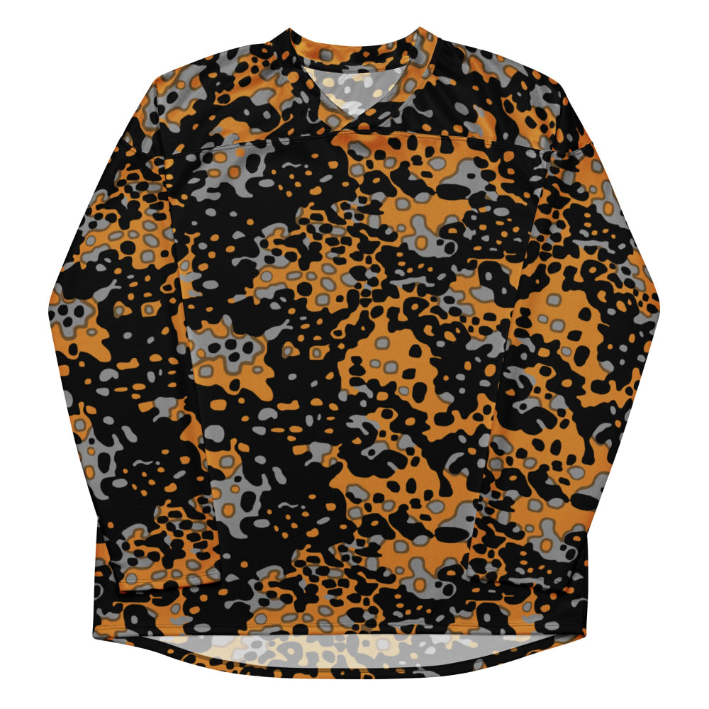 German WW2 Platanenmuster Plane Tree Bright Autumn CAMO hockey fan jersey - Unisex