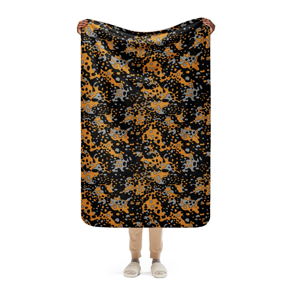 German WW2 Platanenmuster Plane Tree Bright Autumn CAMO Sherpa blanket - 37″×57″ - Blanket