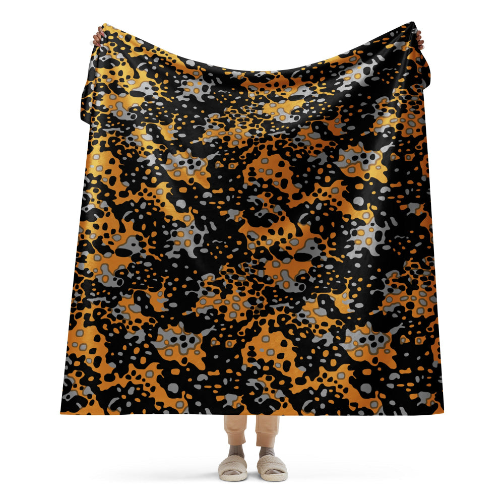 German WW2 Platanenmuster Plane Tree Bright Autumn CAMO Sherpa blanket - 60″×80″ - Blanket