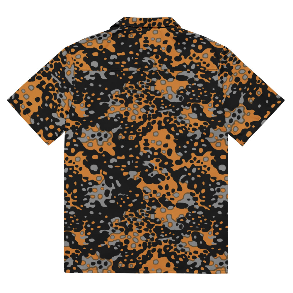 German WW2 Platanenmuster Plane Tree Bright Autumn CAMO Unisex button shirt - Button Shirt