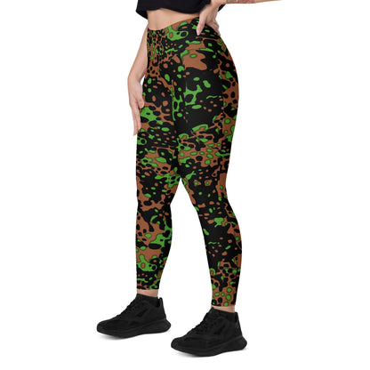 German WW2 Platanenmuster Plane Tree Bright Spring CAMO Leggings with pockets - Womens With Pockets