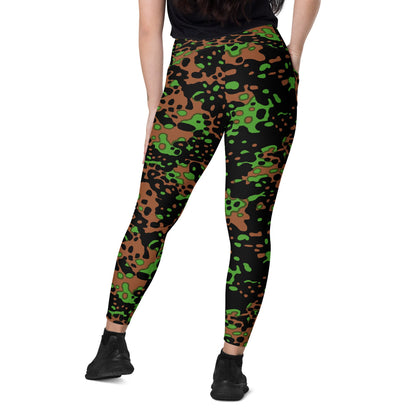 German WW2 Platanenmuster Plane Tree Bright Spring CAMO Leggings with pockets - Womens With Pockets