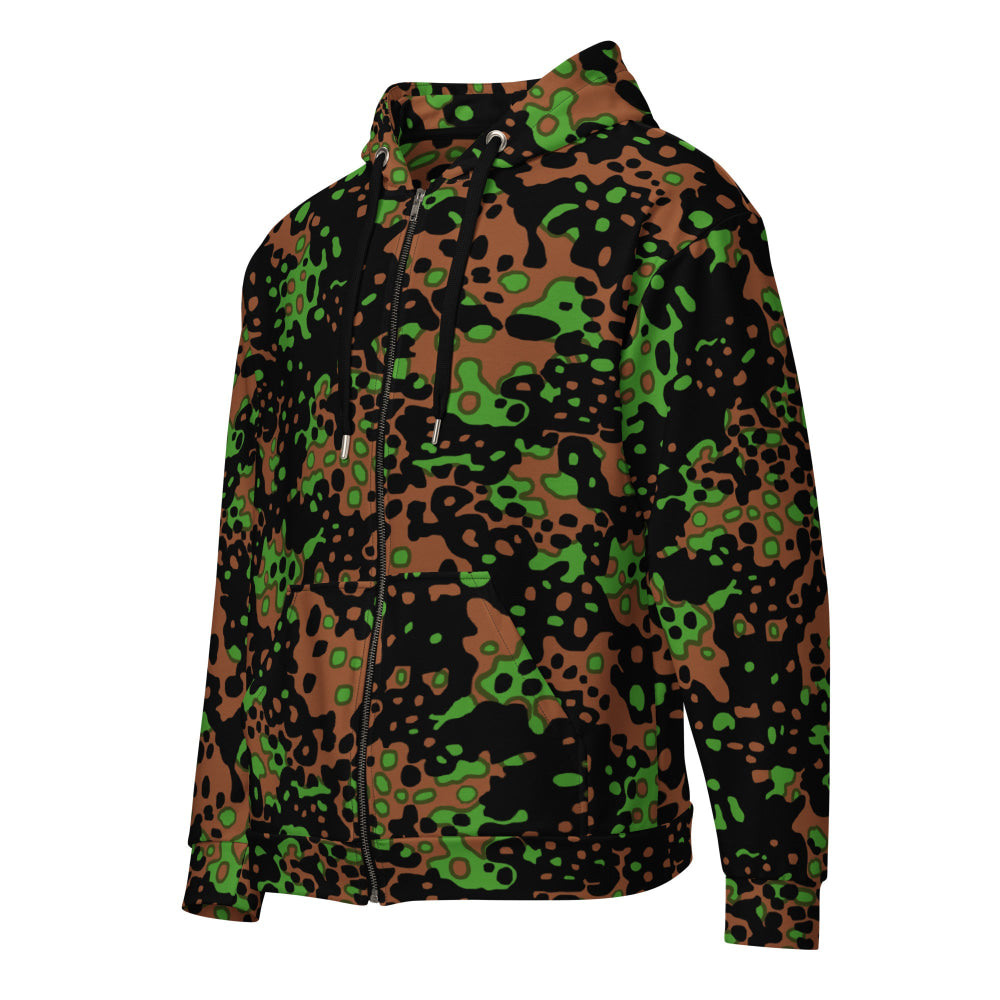 German WW2 Platanenmuster Plane Tree Bright Spring CAMO Unisex zip hoodie - 2XS - Zip Hoodie