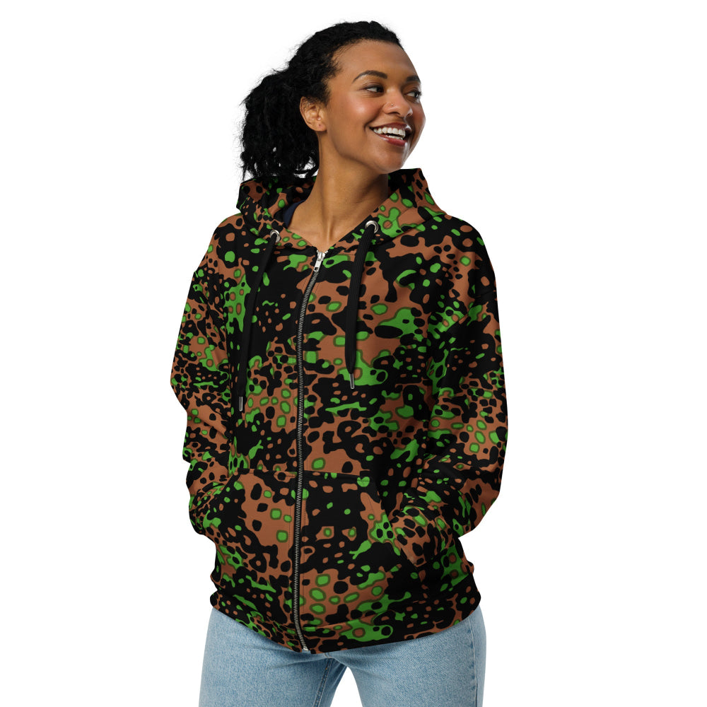 German WW2 Platanenmuster Plane Tree Bright Spring CAMO Unisex zip hoodie - Zip Hoodie