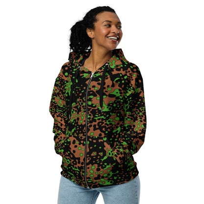 German WW2 Platanenmuster Plane Tree Bright Spring CAMO Unisex zip hoodie