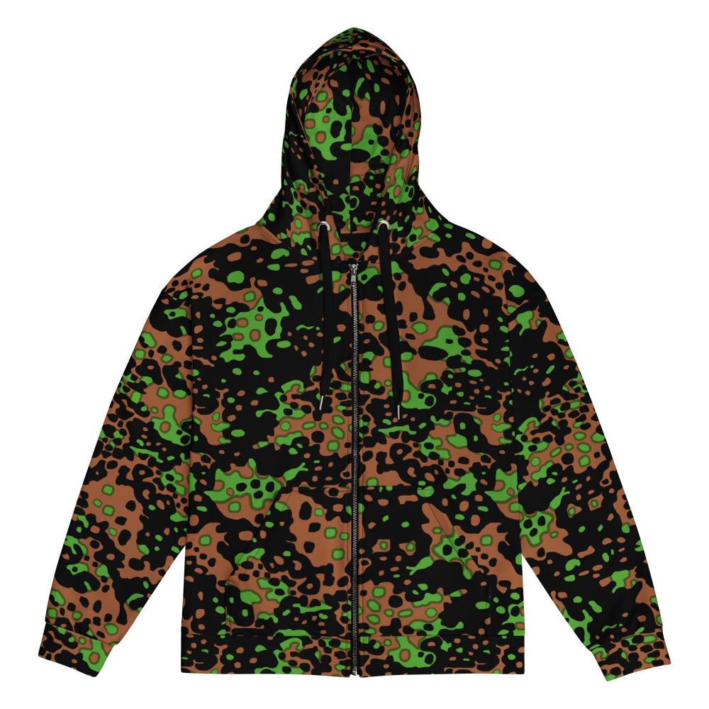 German WW2 Platanenmuster Plane Tree Bright Spring CAMO Unisex zip hoodie - Zip Hoodie