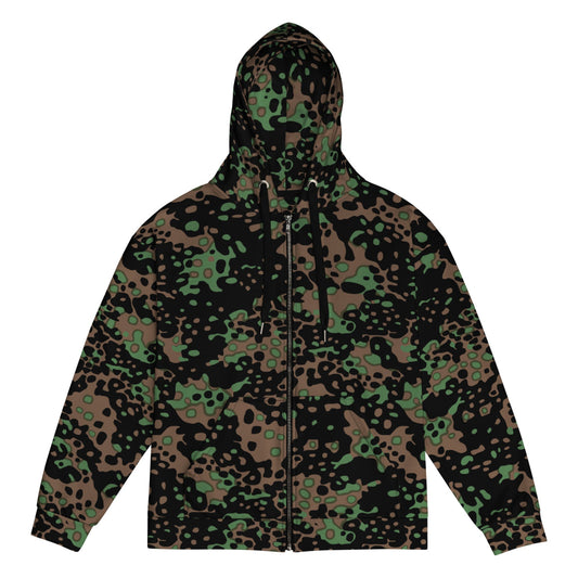 German WW2 Platanenmuster Plane Tree Pattern 5 Spring CAMO Unisex zip hoodie - Zip Hoodie