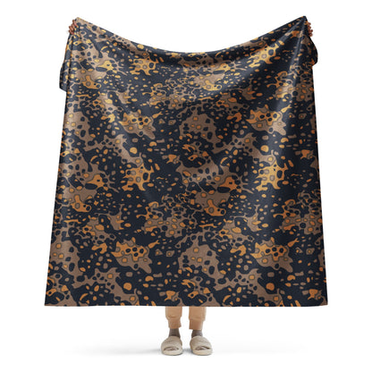 German WW2 Platanenmuster Plane Tree Pattern 6 Autumn CAMO Sherpa blanket - 60″×80″ - Blanket