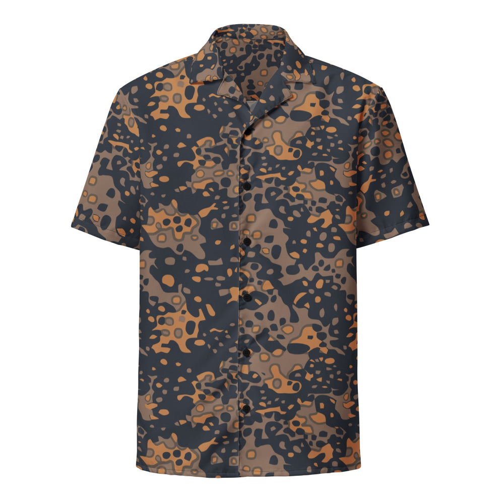 German WW2 Platanenmuster Plane Tree Pattern 6 Autumn CAMO Unisex button shirt - Button Shirt