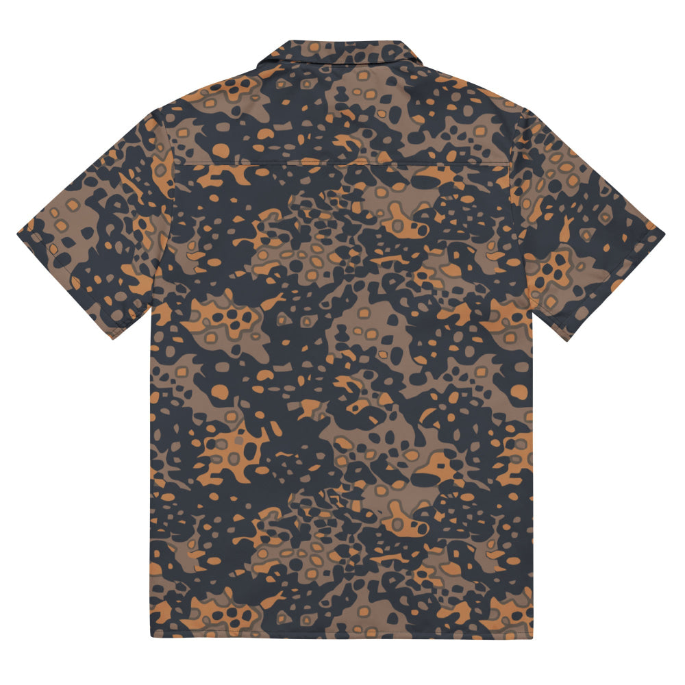 German WW2 Platanenmuster Plane Tree Pattern 6 Autumn CAMO Unisex button shirt - Button Shirt