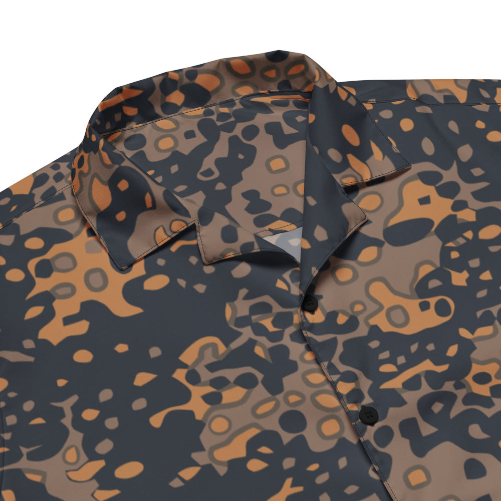 German WW2 Platanenmuster Plane Tree Pattern 6 Autumn CAMO Unisex button shirt - Button Shirt