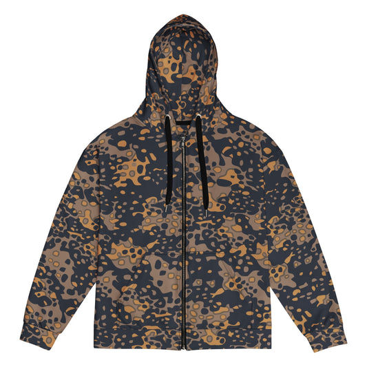 German WW2 Platanenmuster Plane Tree Pattern 6 Autumn CAMO Unisex zip hoodie - Zip Hoodie